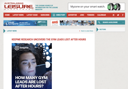 Australasian Leisure Management: Keepme research uncovers the Gym leads lost after hours